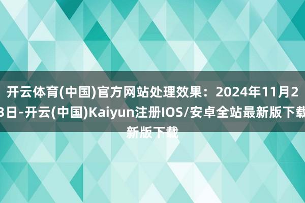 开云体育(中国)官方网站处理效果：2024年11月23日-开云(中国)Kaiyun注册IOS/安卓全站最新版下载