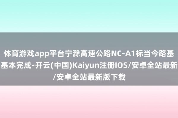 体育游戏app平台宁滁高速公路NC-A1标当今路基工程已基本完成-开云(中国)Kaiyun注册IOS/安卓全站最新版下载