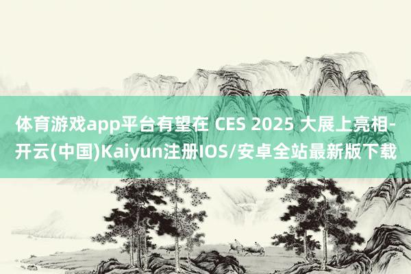 体育游戏app平台有望在 CES 2025 大展上亮相-开云(中国)Kaiyun注册IOS/安卓全站最新版下载