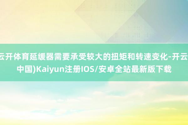 云开体育延缓器需要承受较大的扭矩和转速变化-开云(中国)Kaiyun注册IOS/安卓全站最新版下载