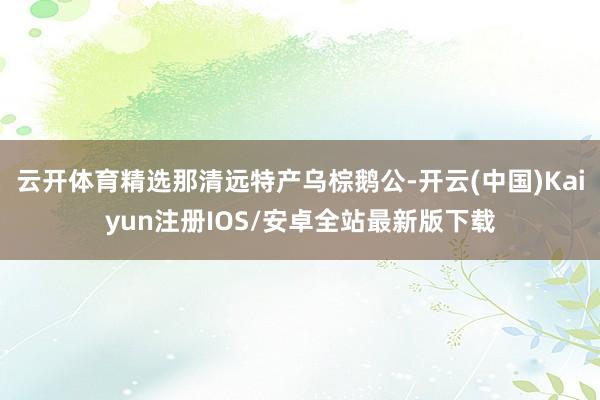 云开体育精选那清远特产乌棕鹅公-开云(中国)Kaiyun注册IOS/安卓全站最新版下载