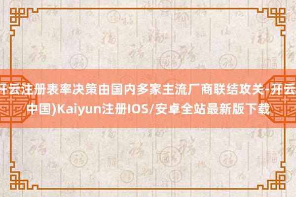开云注册表率决策由国内多家主流厂商联结攻关-开云(中国)Kaiyun注册IOS/安卓全站最新版下载