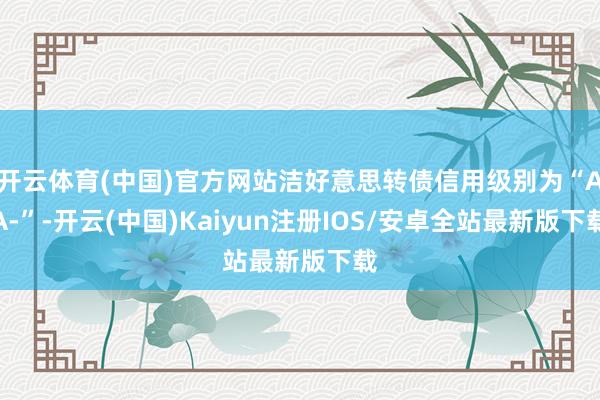 开云体育(中国)官方网站洁好意思转债信用级别为“AA-”-开云(中国)Kaiyun注册IOS/安卓全站最新版下载